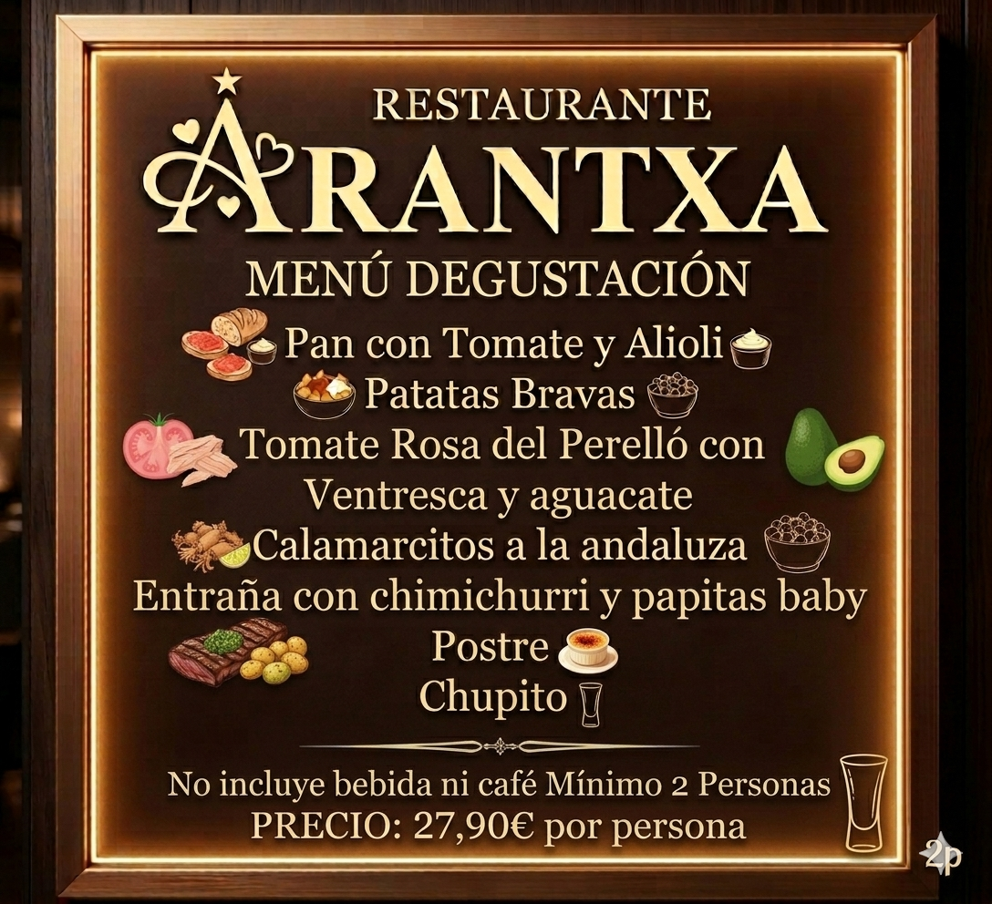 Menú degustación de Arantxa
